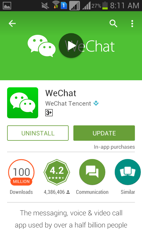 WeChat. 